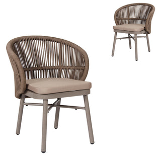 Oscar Dining Chair Brown Beige