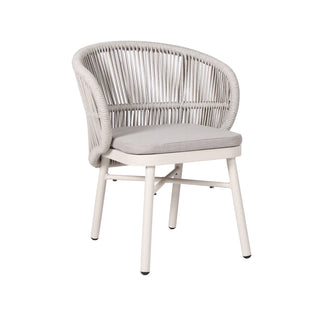 Miles Dining Chair White Grey Sand