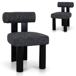 Evie Dining Chair Black Charcoal