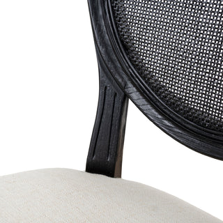 Evie Dining Chair Black Beige
