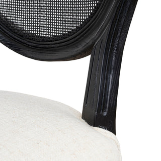 Evie Dining Chair Black Beige