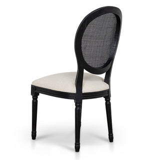 Evie Dining Chair Black Beige