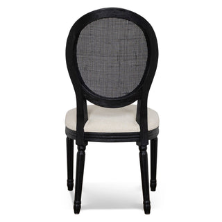 Evie Dining Chair Black Beige