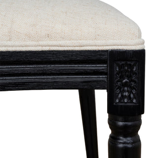 Evie Dining Chair Black Beige