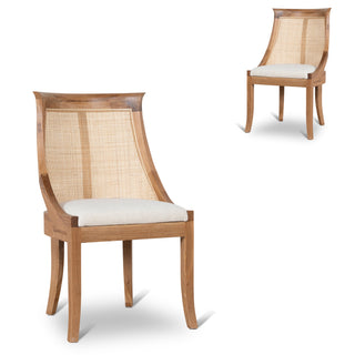 Henry Dining Chair Beige Blue