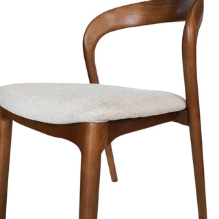 Clara Dining Chair Walnut Beige Red