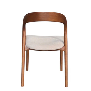 Clara Dining Chair Walnut Beige Red
