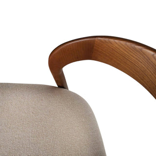 Clara Dining Chair Walnut Beige Red