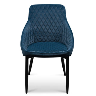Bondi Dining Chair Black Blue Navy