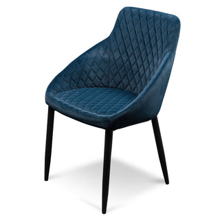 Bondi Dining Chair Black Blue Navy
