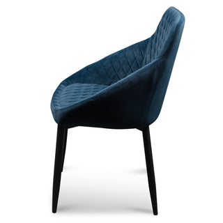 Bondi Dining Chair Black Blue Navy