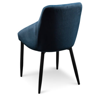 Bondi Dining Chair Black Blue Navy