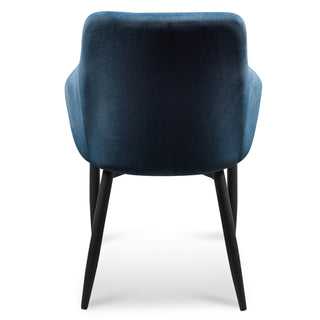 Bondi Dining Chair Black Blue Navy