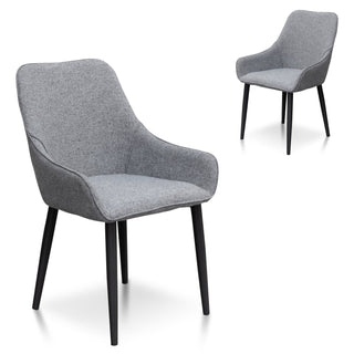Balmain Dining Chair Black Grey