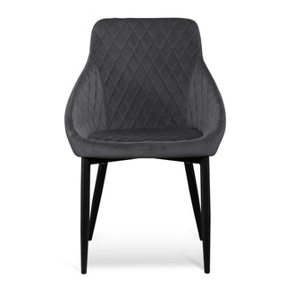 Mosman Dining Chair Black Grey