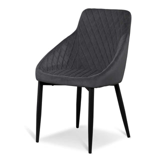 Mosman Dining Chair Black Grey