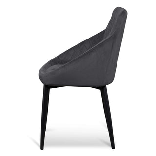 Mosman Dining Chair Black Grey