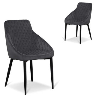 Mosman Dining Chair Black Grey