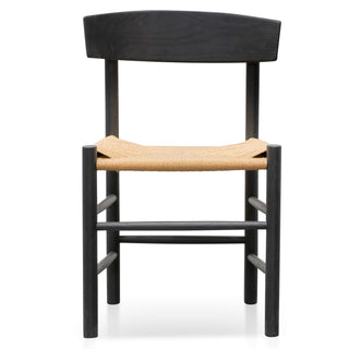 Oscar Dining Chair Black Natural Tan