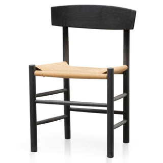 Oscar Dining Chair Black Natural Tan