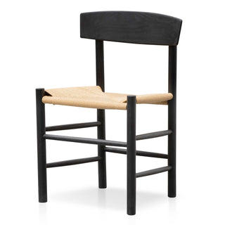 Oscar Dining Chair Black Natural Tan