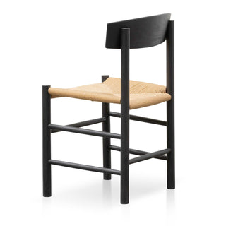 Oscar Dining Chair Black Natural Tan