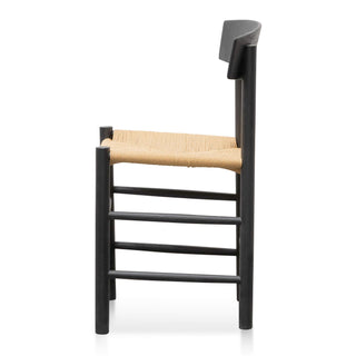 Oscar Dining Chair Black Natural Tan