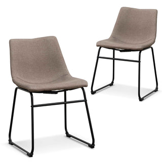 Hobart Dining Chair Grey Brown
