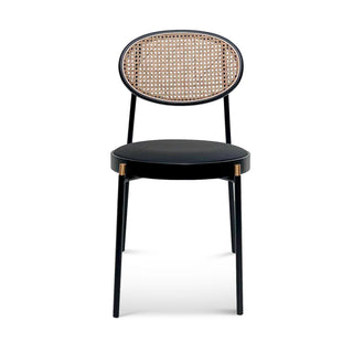 Nina Dining Chair Black Natural Tan