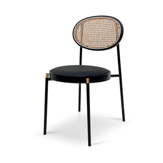 Nina Dining Chair Black Natural Tan