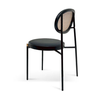 Nina Dining Chair Black Natural Tan