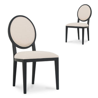 Hobart Dining Chair Black Beige