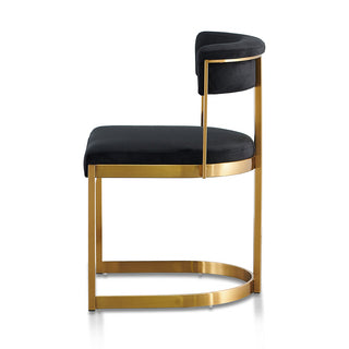Blake Dining Chair Black Gold