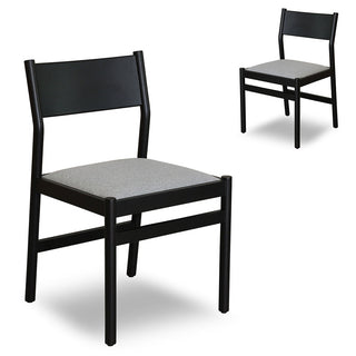 Leo Dining Chair Black Tan