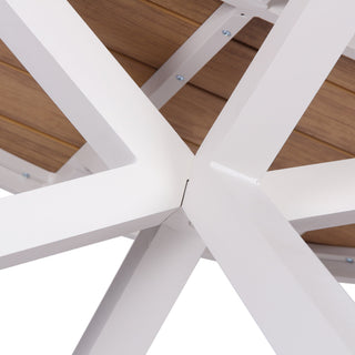 Clara Dining Table White Natural Sand