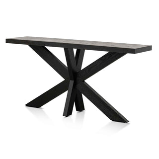 Preston Console Table Black Natural Red