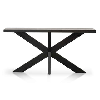 Preston Console Table Black Natural Red