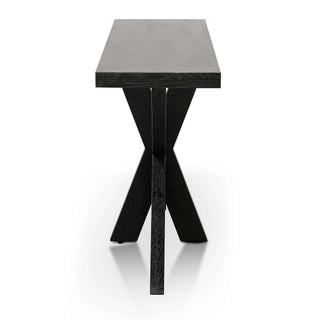 Preston Console Table Black Natural Red