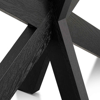 Preston Console Table Black Natural Red