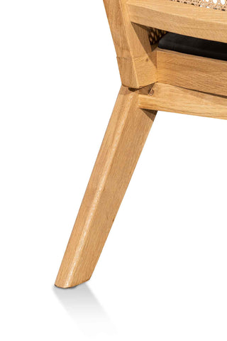 Maya Armchair Black Natural Tan