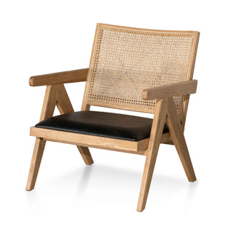 Maya Armchair Black Natural Tan