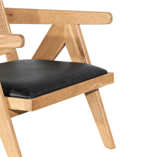 Maya Armchair Black Natural Tan