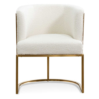 Iris Armchair White Gold