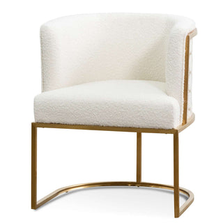 Iris Armchair White Gold