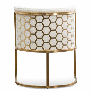 Iris Armchair White Gold