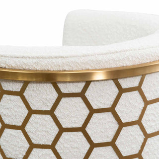 Iris Armchair White Gold