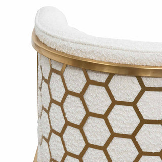 Iris Armchair White Gold