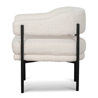 Grace Armchair Black White Ivory