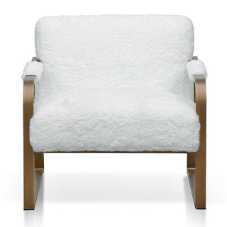 Eliza Armchair White Gold