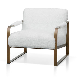 Eliza Armchair White Gold